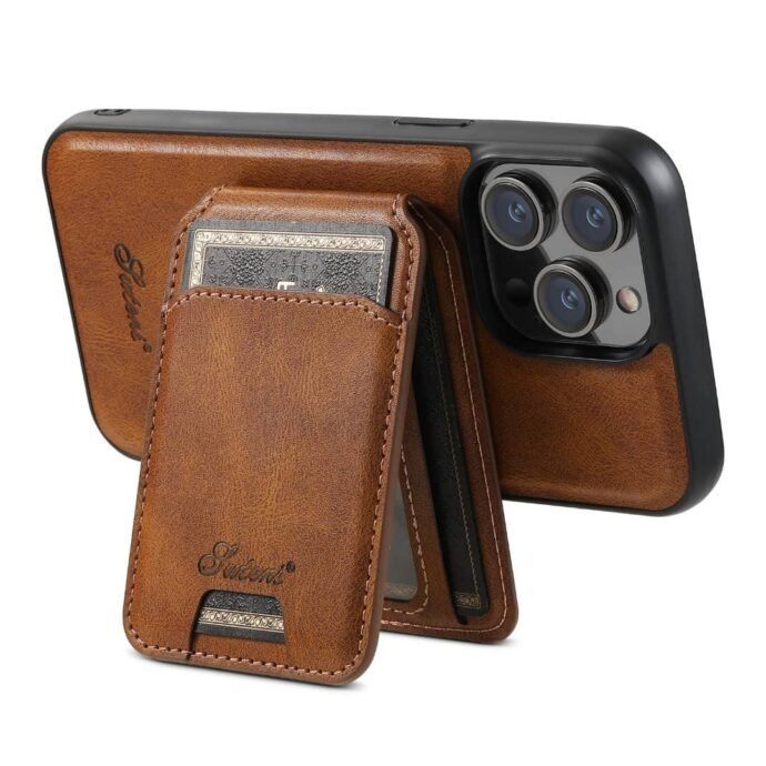 ⁦cover iphone avec portefeuille cuire⁩ - الصورة ⁦2⁩